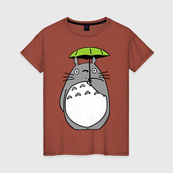 Женская футболка Totoro с зонтом