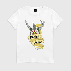 Футболка хлопковая женская Praise the Sun, цвет: белый