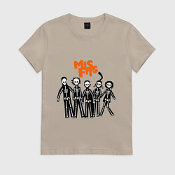 Женская футболка Misfits Skeletons