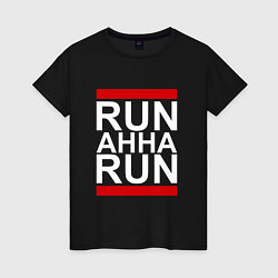 Футболка хлопковая женская Run Анна Run, цвет: черный