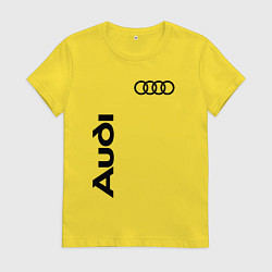 Футболка хлопковая женская Audi Style, цвет: желтый