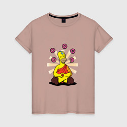 Футболка хлопковая женская Homer Relax, цвет: пыльно-розовый