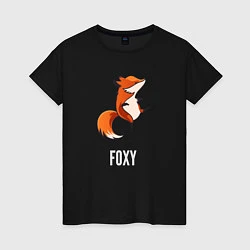 Футболка хлопковая женская Little Foxy, цвет: черный