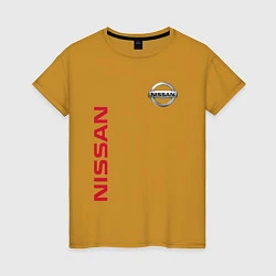 Футболка хлопковая женская Nissan Style, цвет: горчичный