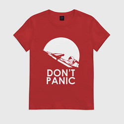 Женская футболка Elon: Don't Panic