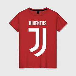 Футболка хлопковая женская FC Juventus, цвет: красный