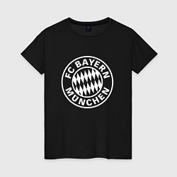 Футболка хлопковая женская FC Bayern Munchen, цвет: черный