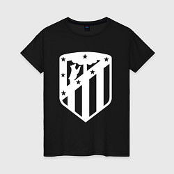 Футболка хлопковая женская FC Atletico Madrid, цвет: черный