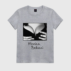 Футболка хлопковая женская Monica Bellucci: Breast, цвет: меланж