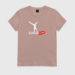 Футболка хлопковая женская Turnikman, цвет: пыльно-розовый
