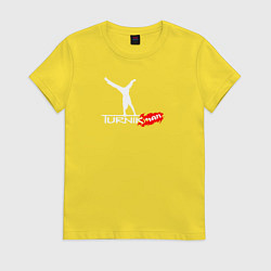 Футболка хлопковая женская Turnikman, цвет: желтый