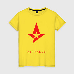 Футболка хлопковая женская Astralis - The Form, цвет: желтый