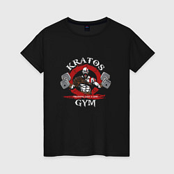 Футболка хлопковая женская Kratos Gym, цвет: черный