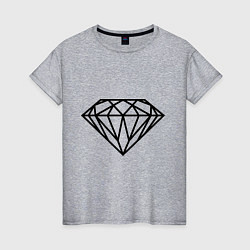 Футболка хлопковая женская SWAG Diamond, цвет: меланж