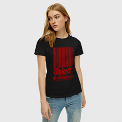Футболка хлопковая женская Slipknot: barcode, цвет: черный — фото 2