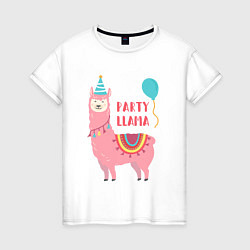 Женская футболка Party Llama