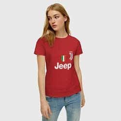 Футболка хлопковая женская Ronaldo: Juve Sport, цвет: красный — фото 2