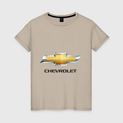 Женская футболка Chevrolet логотип