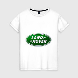 Футболка хлопковая женская Logo Land Rover, цвет: белый