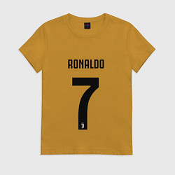 Футболка хлопковая женская RONALDO 7, цвет: горчичный