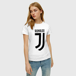 Футболка хлопковая женская Ronaldo CR7 цвета белый — фото 2