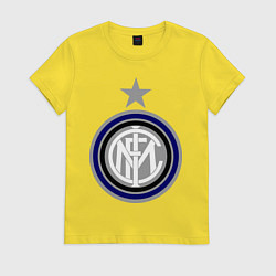Футболка хлопковая женская Inter FC, цвет: желтый