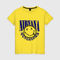 Футболка хлопковая женская Nevermind Nirvana, цвет: желтый