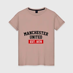 Женская футболка FC Manchester United Est. 1878