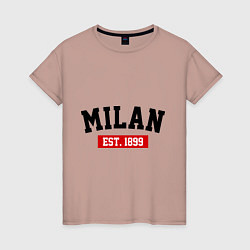 Женская футболка FC Milan Est. 1899