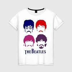 Женская футболка The Beatles faces