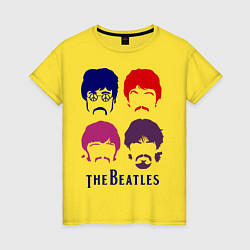 Женская футболка The Beatles faces