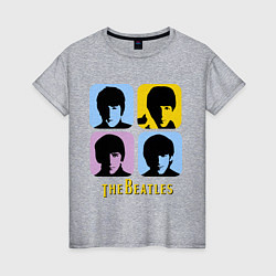 Женская футболка The Beatles: pop-art