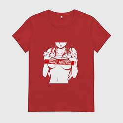 Женская футболка WAIFU MATERIAL