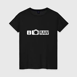 Женская футболка I love RAW