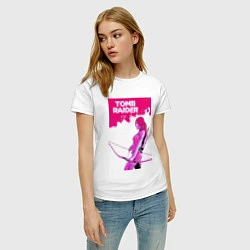 Футболка хлопковая женская Tomb Raider: Pink Style, цвет: белый — фото 2