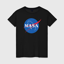 Футболка хлопковая женская NASA: Masa, цвет: черный