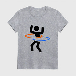 Женская футболка Portal Рoops