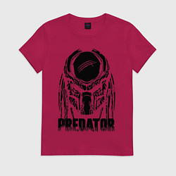 Футболка хлопковая женская Predator Mask, цвет: маджента