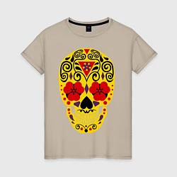 Женская футболка Flower Skull