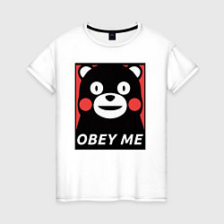 Женская футболка Kumamon: Obey Me