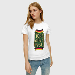 Футболка хлопковая женская Oktoberfest Germany, цвет: белый — фото 2