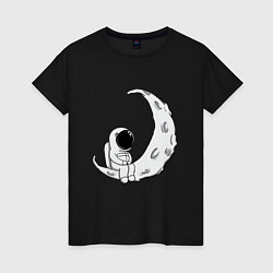 Женская футболка Космонавт на Луне