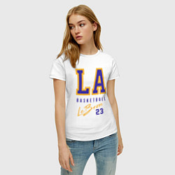 Футболка хлопковая женская Lebron 23: Los Angeles, цвет: белый — фото 2