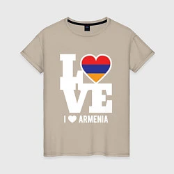 Женская футболка Love Armenia