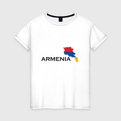 Футболка хлопковая женская Armenia, цвет: белый