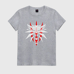 Футболка хлопковая женская Амулет ведьмака, цвет: меланж