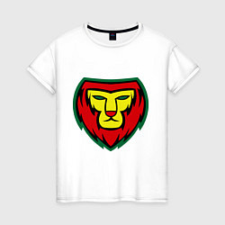 Женская футболка Lion red yellow green