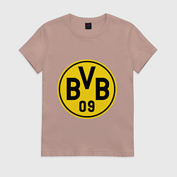 Футболка хлопковая женская BVB 09, цвет: пыльно-розовый