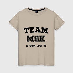 Женская футболка Team MSK est. 1147