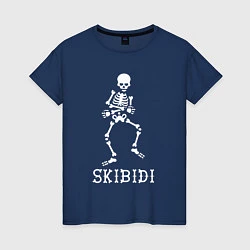 Футболка хлопковая женская Little Big: Skibidi, цвет: тёмно-синий